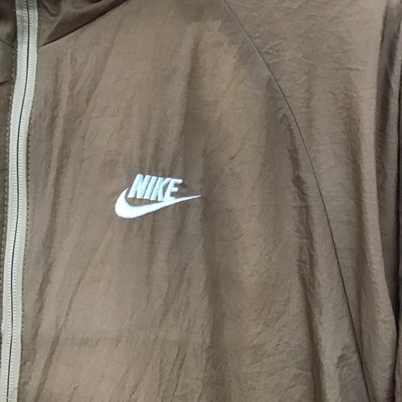 ナイキ NIKE ジャケット、上着 ジャンパー、ブルゾン ジップアップジャケット ボアジャケット アウター L ロゴ、文字 白 / ホワイト / white X ベージュ / ベージュ / beige メンズ USED 古着 中古 10159314