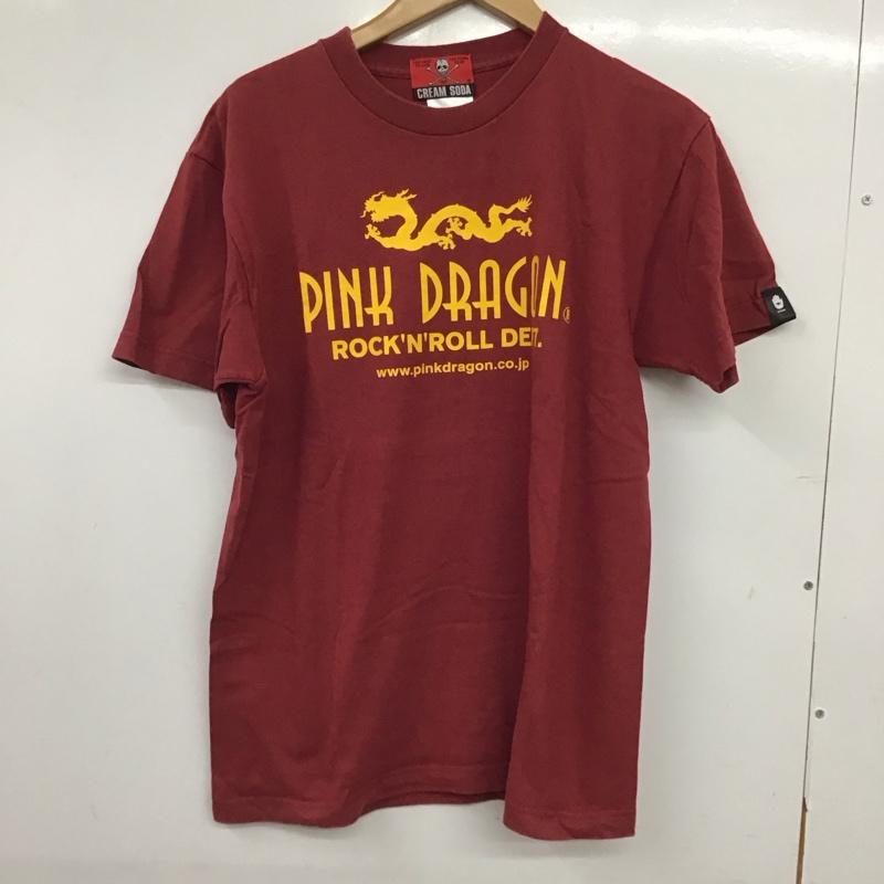 クリームソーダ CREAMSODA Tシャツ 半袖 半袖カットソー プリントTシャツ クルーネックカットソー L プリント えんじ / ワインレッド / dark red メンズ USED 古着 中古 10159316