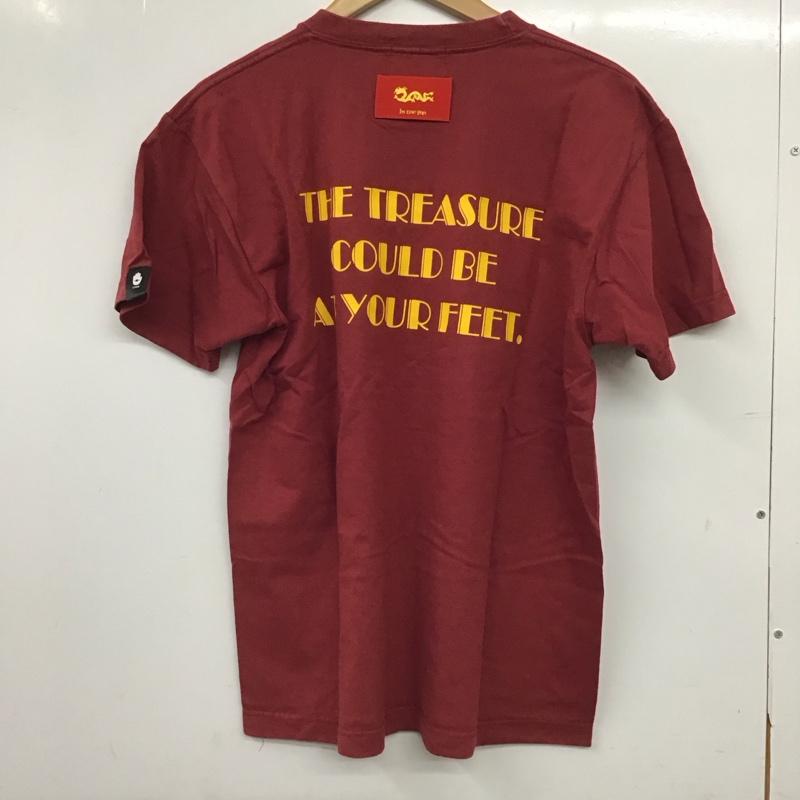 クリームソーダ CREAMSODA Tシャツ 半袖 半袖カットソー プリントTシャツ クルーネックカットソー L プリント えんじ / ワインレッド / dark red メンズ USED 古着 中古 10159316