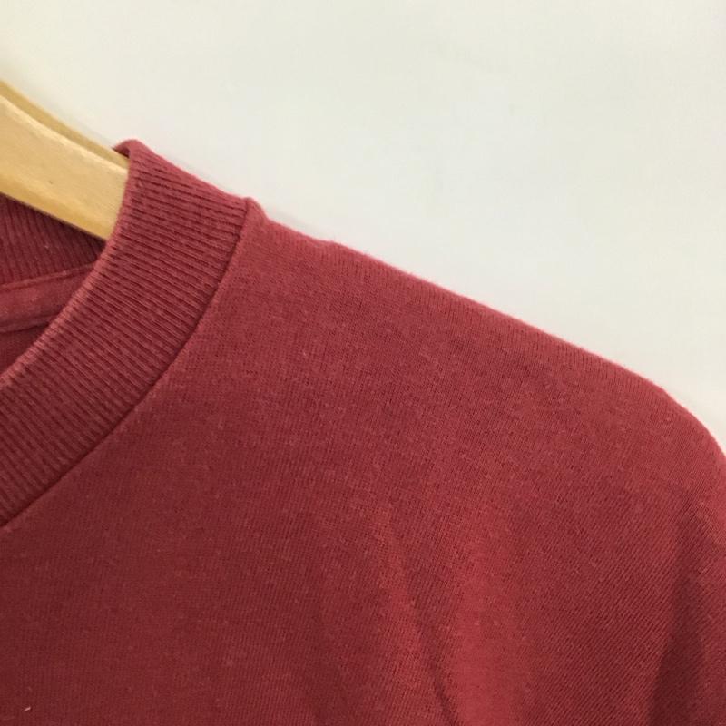 クリームソーダ CREAMSODA Tシャツ 半袖 半袖カットソー プリントTシャツ クルーネックカットソー L プリント えんじ / ワインレッド / dark red メンズ USED 古着 中古 10159316