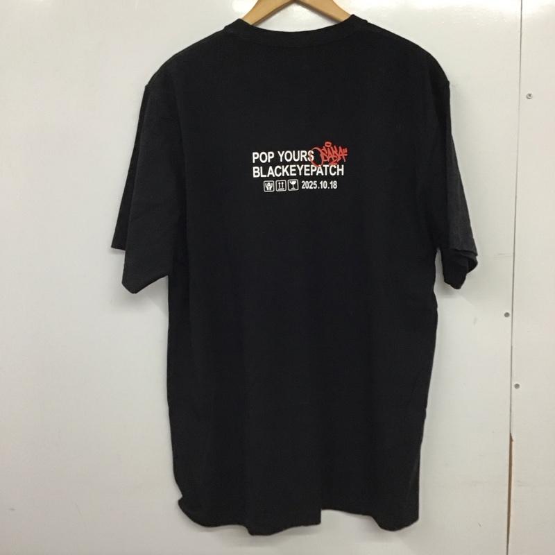 ブラックアイパッチ Black eye patch Tシャツ 半袖 半袖カットソー プリントTシャツ クルーネックカットソー XL ロゴ、文字 黒 / ブラック / black メンズ USED 古着 中古 10159317