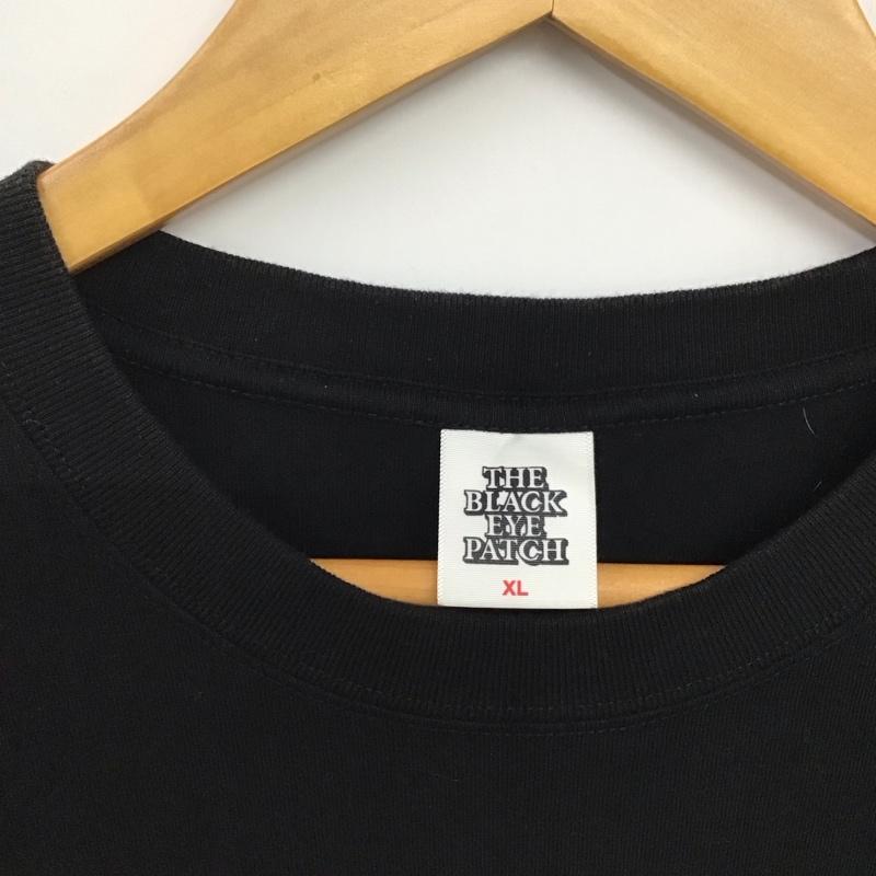ブラックアイパッチ Black eye patch Tシャツ 半袖 半袖カットソー プリントTシャツ クルーネックカットソー XL ロゴ、文字 黒 / ブラック / black メンズ USED 古着 中古 10159317