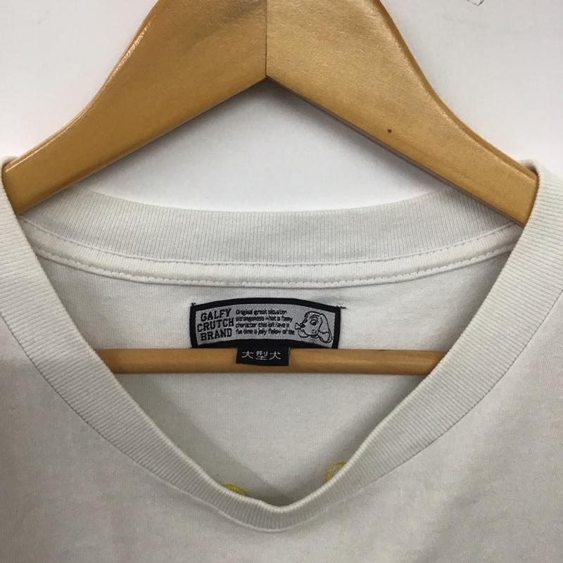 ガルフィー GALFY Tシャツ 半袖 半袖カットソー プリントTシャツ クルーネックカットソー ロゴ、文字 白 / ホワイト / white メンズ USED 古着 中古 10159318