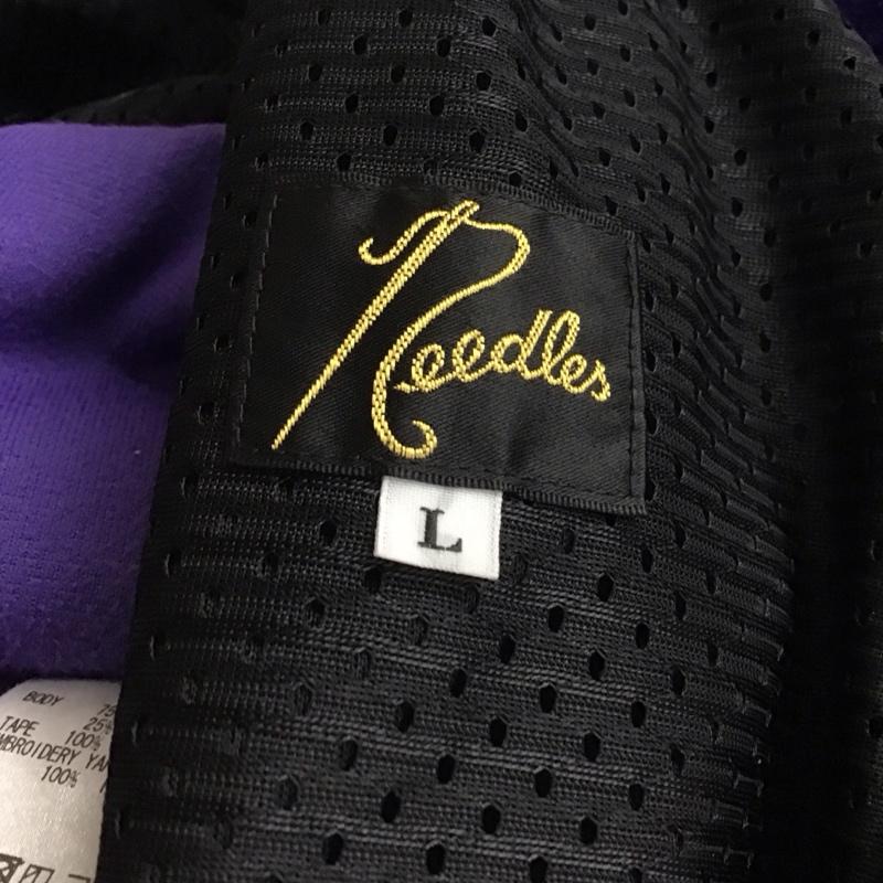 ニードルス Needles パンツ ワークパンツ、ペインターパンツ ワイドパンツ カジュアルパンツ ワークパンツ ジャージ L ロゴ、文字 紫 / パープル / purple メンズ USED 古着 中古 10159328
