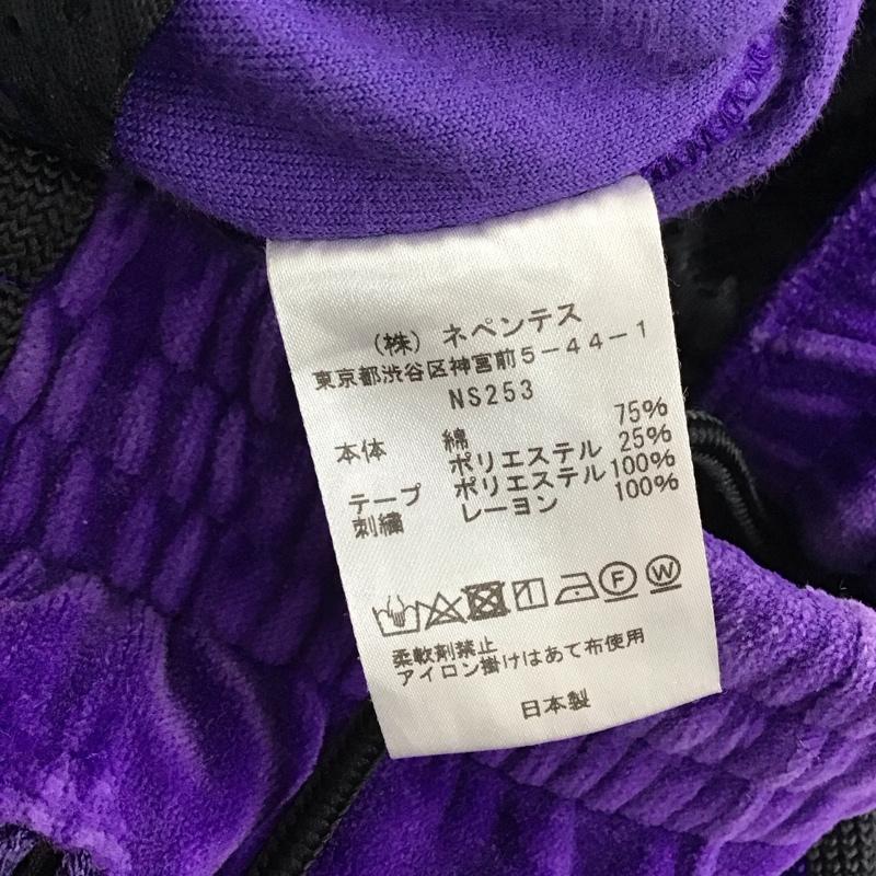 ニードルス Needles パンツ ワークパンツ、ペインターパンツ ワイドパンツ カジュアルパンツ ワークパンツ ジャージ L ロゴ、文字 紫 / パープル / purple メンズ USED 古着 中古 10159328
