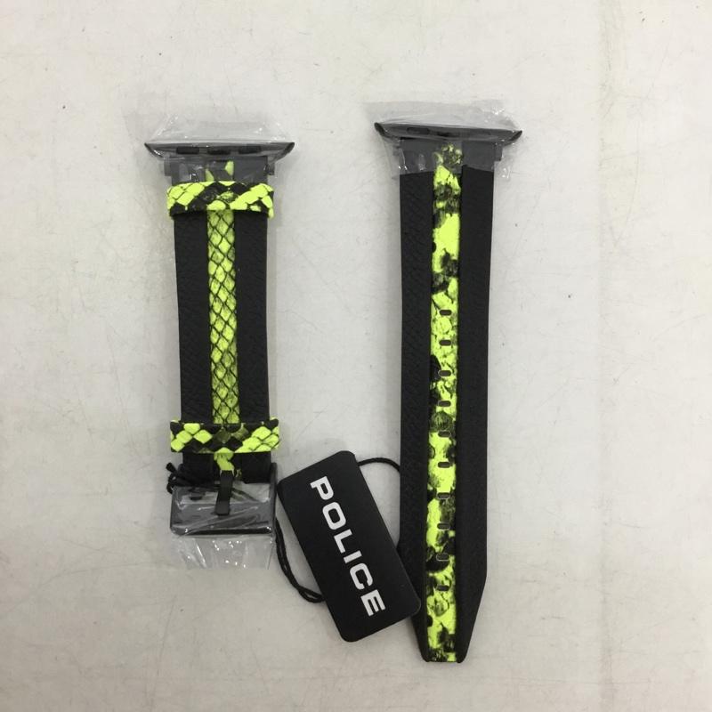 ポリス POLICE ファッション小物 ファッション小物 OUL0000302 Apple Watch用 交換用バンド 42mm 44mm 45mm  黒 / ブラック / black X 黄 / イエロー / yellow メンズ USED 古着 中古 10159329