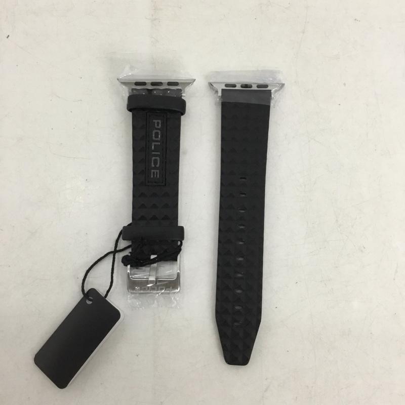 ポリス POLICE ファッション小物 ファッション小物 OUL0000502 Apple Watch専用 交換用バンド 42mm 44mm 45mm ロゴ、文字 黒 / ブラック / black メンズ USED 古着 中古 10159330