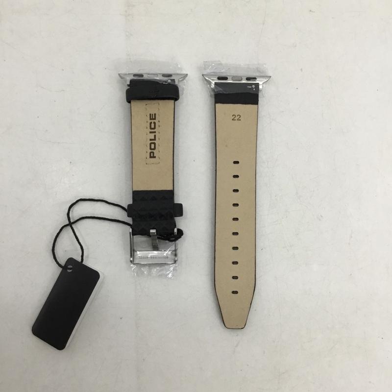 ポリス POLICE ファッション小物 ファッション小物 OUL0000502 Apple Watch専用 交換用バンド 42mm 44mm 45mm ロゴ、文字 黒 / ブラック / black メンズ USED 古着 中古 10159330