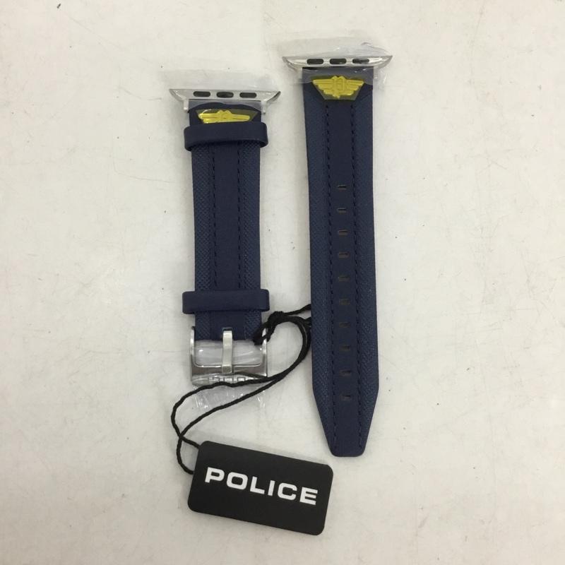 ポリス POLICE ファッション小物 ファッション小物 OUL0000104 Apple Watch用 交換用バンド 42mm 44mm 45mm レザー ワンポイント 青 / ブルー / blue メンズ USED 古着 中古 10159331