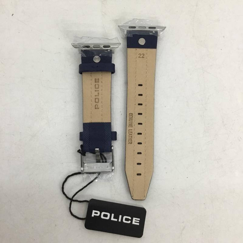 ポリス POLICE ファッション小物 ファッション小物 OUL0000104 Apple Watch用 交換用バンド 42mm 44mm 45mm レザー ワンポイント 青 / ブルー / blue メンズ USED 古着 中古 10159331