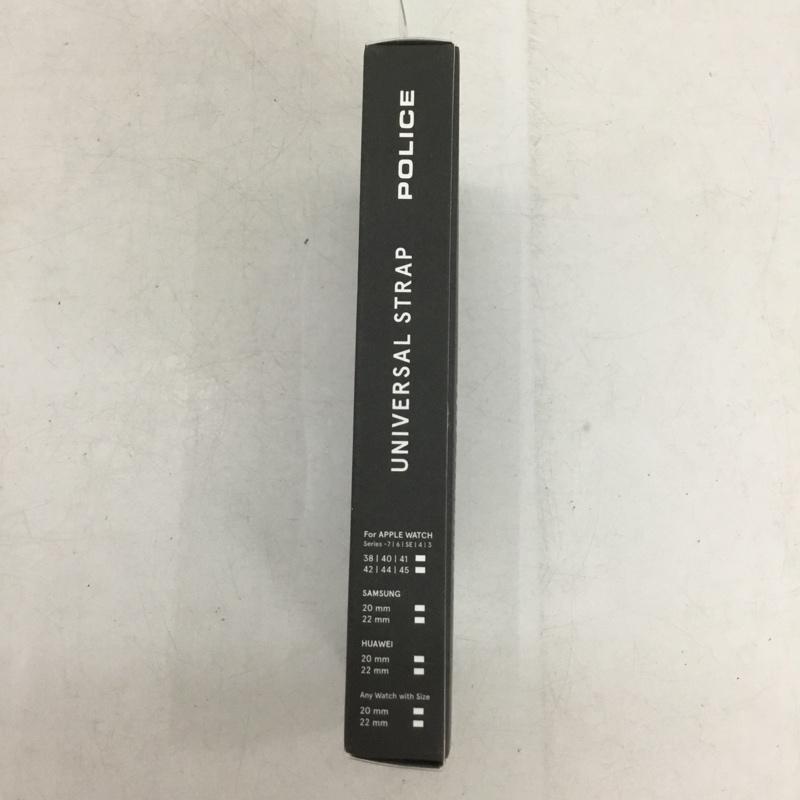 ポリス POLICE ファッション小物 ファッション小物 OUL0000102 Apple Watch用 交換用バンド 42mm 44mm 45mm レザー ワンポイント 黒 / ブラック / black メンズ USED 古着 中古 10159332