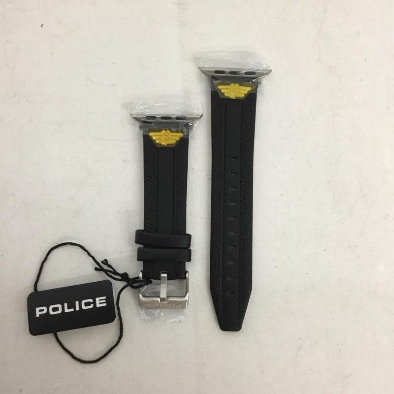 ポリス POLICE ファッション小物 ファッション小物 OUL0000102 Apple Watch用 交換用バンド 42mm 44mm 45mm レザー ワンポイント 黒 / ブラック / black メンズ USED 古着 中古 10159332