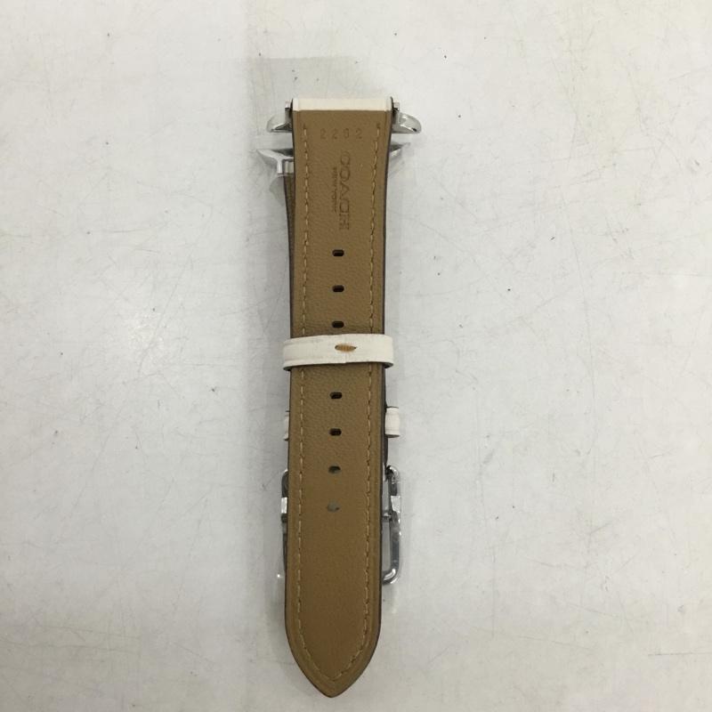 コーチ COACH ファッション小物 ファッション小物 14700074 Apple Watch用 交換レザーバンド 38mm 40mm ワンポイント オフホワイト / オフホワイト / レディース USED 古着 中古 10159333