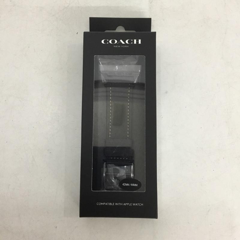 コーチ COACH ファッション小物 ファッション小物 14700085 Apple Watch用 交換レザーバンド 42mm 44mm 無地 黒 / ブラック / black メンズ USED 古着 中古 10159334