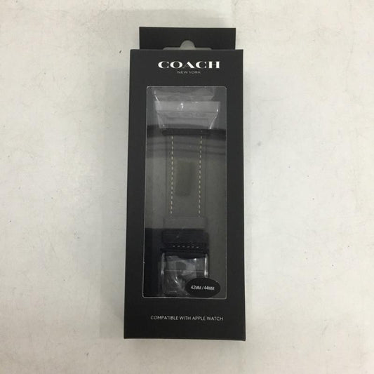 コーチ COACH ファッション小物 ファッション小物 14700085 Apple Watch用 交換レザーバンド 42mm 44mm 無地 黒 / ブラック / black メンズ USED 古着 中古 10159334