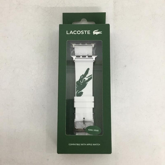ラコステ LACOSTE ファッション小物 ファッション小物 2050016 Apple Watch用 交換ラバーバンド 42mm 44mm プリント 白 / ホワイト / white メンズ USED 古着 中古 10159338