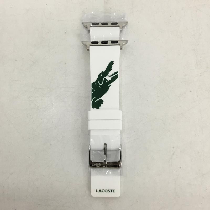 ラコステ LACOSTE ファッション小物 ファッション小物 2050016 Apple Watch用 交換ラバーバンド 42mm 44mm プリント 白 / ホワイト / white メンズ USED 古着 中古 10159338