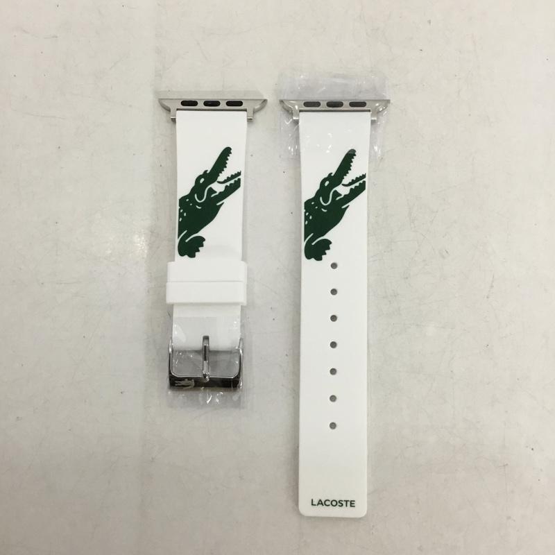 ラコステ LACOSTE ファッション小物 ファッション小物 2050016 Apple Watch用 交換ラバーバンド 42mm 44mm プリント 白 / ホワイト / white メンズ USED 古着 中古 10159338