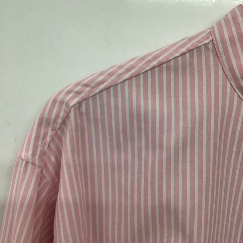 ローリーズファーム LOWRYS FARM シャツ、ブラウス 長袖 FREE ストライプ 白 / ホワイト / white X 桃 / ピンク / pink レディース USED 古着 中古 10159345