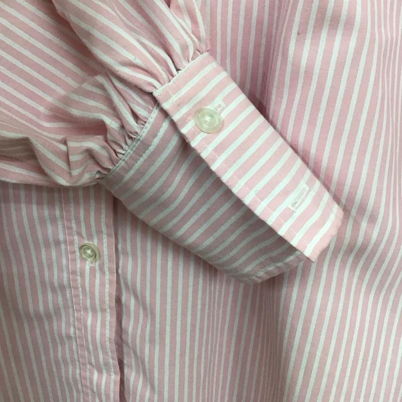 ローリーズファーム LOWRYS FARM シャツ、ブラウス 長袖 FREE ストライプ 白 / ホワイト / white X 桃 / ピンク / pink レディース USED 古着 中古 10159345