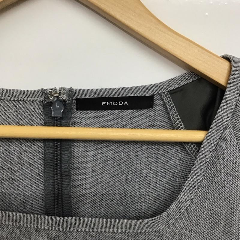 エモダ EMODA ワンピース ミニスカート 042320330501 パフミニワンピース FREE 無地 灰 / グレー / gray レディース USED 古着 中古 10159346