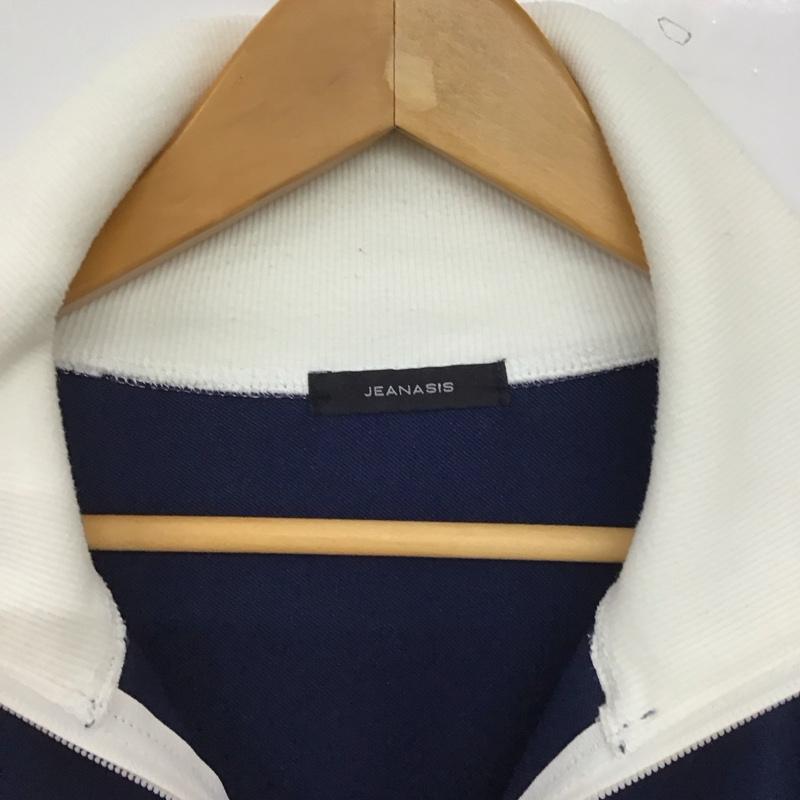 ジーナシス JEANASIS ジャケット、上着 ジャケット、ブレザー JS064366MW トラックジャケット FREE 無地 白 / ホワイト / white X 紺 / ネイビー / navy レディース USED 古着 中古 10159350