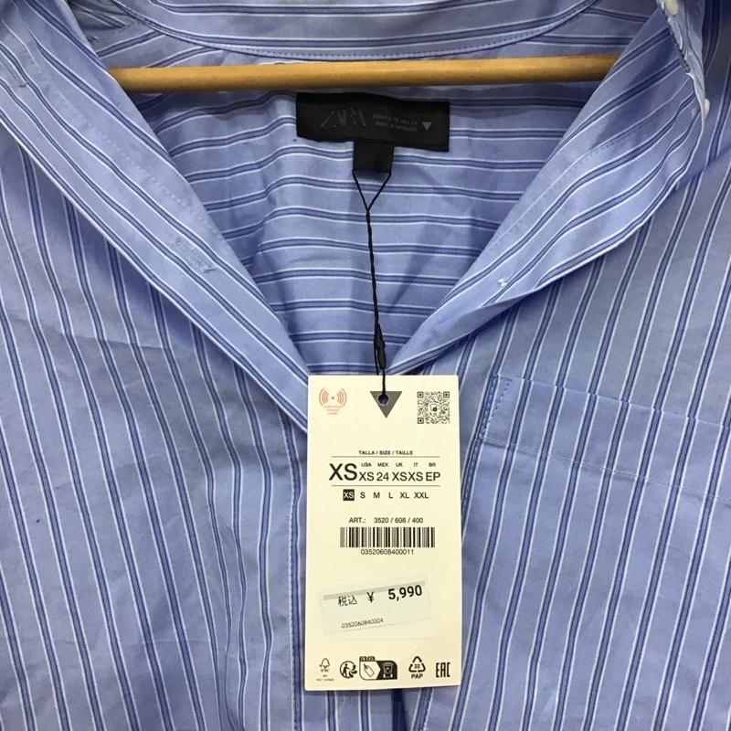 ザラ ZARA シャツ、ブラウス 長袖 タグ付 XS ストライプ マルチカラー / マルチカラー / multicolor レディース USED 古着 中古 10159351