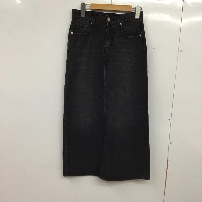 アーバンリサーチ URBAN RESEARCH スカート ロングスカート WH94-25M007 バックスリットデニムスカート S 無地 黒 / ブラック / black レディース USED 古着 中古 10159359