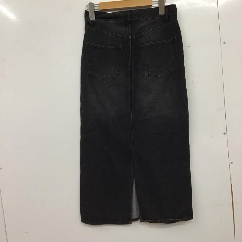 アーバンリサーチ URBAN RESEARCH スカート ロングスカート WH94-25M007 バックスリットデニムスカート S 無地 黒 / ブラック / black レディース USED 古着 中古 10159359