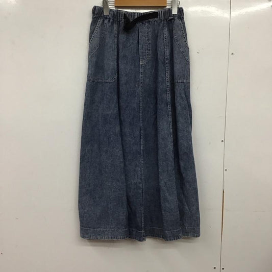 ニコアンド niko and... スカート ロングスカート 971133 ベルトフレアスカート L 無地 青 / ブルー / blue レディース USED 古着 中古 10159362