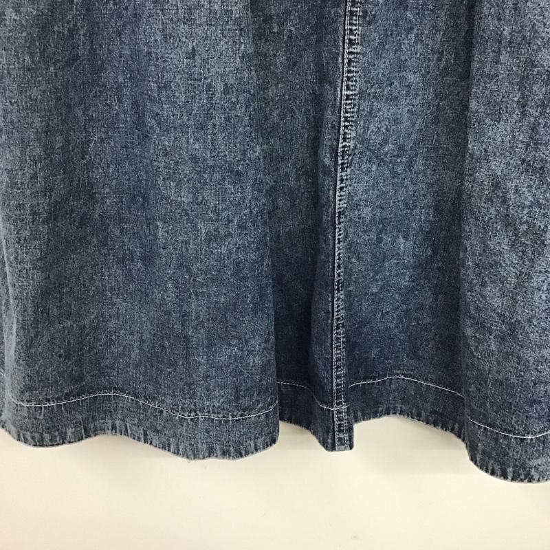 ニコアンド niko and... スカート ロングスカート 971133 ベルトフレアスカート L 無地 青 / ブルー / blue レディース USED 古着 中古 10159362