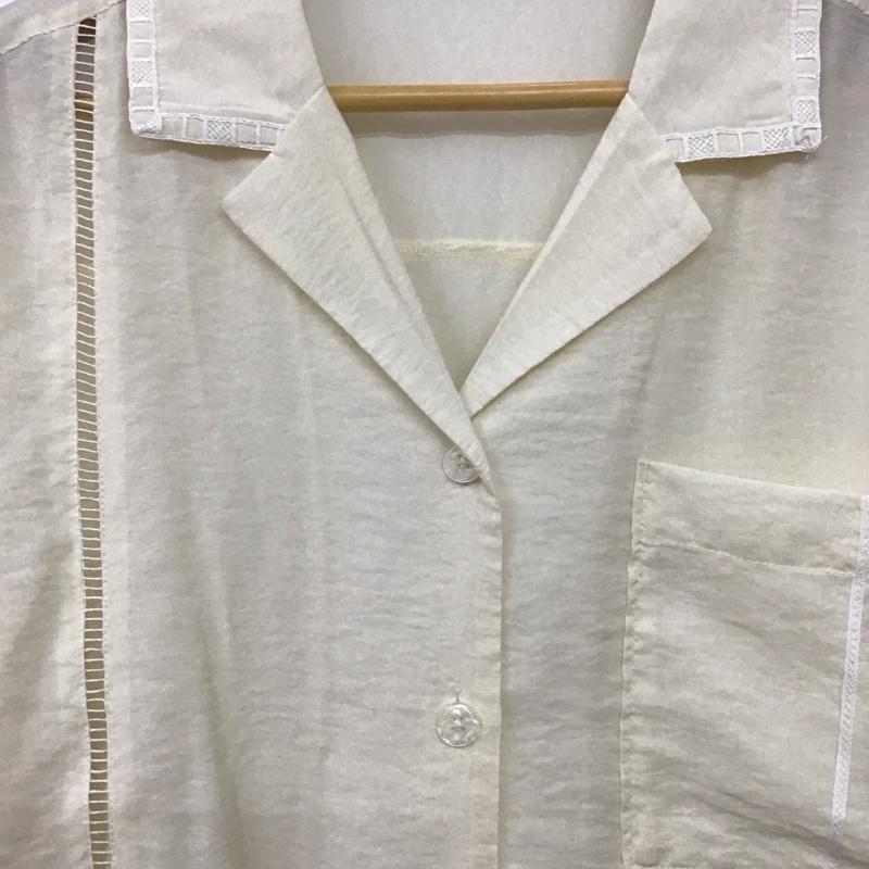 ジーナシス JEANASIS シャツ、ブラウス 半袖 JS064825MC FREE 無地 アイボリー / アイボリー / レディース USED 古着 中古 10159364