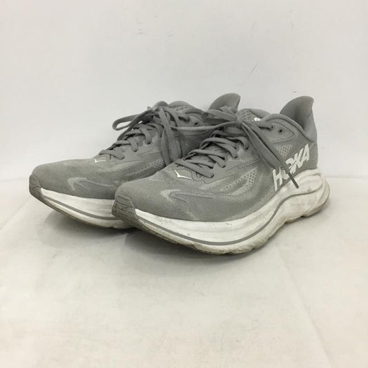 ホカ HOKA スニーカー スニーカー 1162032 STLLR ランニングシューズ クリフトン 10 CLIFTON 10 26cm 26.0cm ロゴ、文字 灰 / グレー / gray メンズ USED 古着 中古 10159368