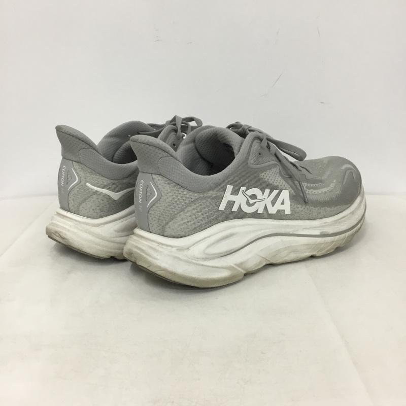 ホカ HOKA スニーカー スニーカー 1162032 STLLR ランニングシューズ クリフトン 10 CLIFTON 10 26cm 26.0cm ロゴ、文字 灰 / グレー / gray メンズ USED 古着 中古 10159368