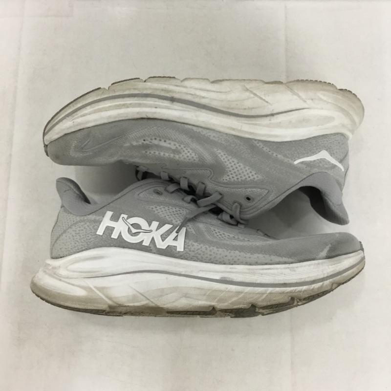ホカ HOKA スニーカー スニーカー 1162032 STLLR ランニングシューズ クリフトン 10 CLIFTON 10 26cm 26.0cm ロゴ、文字 灰 / グレー / gray メンズ USED 古着 中古 10159368