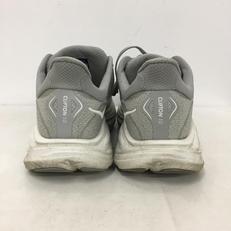 ホカ HOKA スニーカー スニーカー 1162032 STLLR ランニングシューズ クリフトン 10 CLIFTON 10 26cm 26.0cm ロゴ、文字 灰 / グレー / gray メンズ USED 古着 中古 10159368