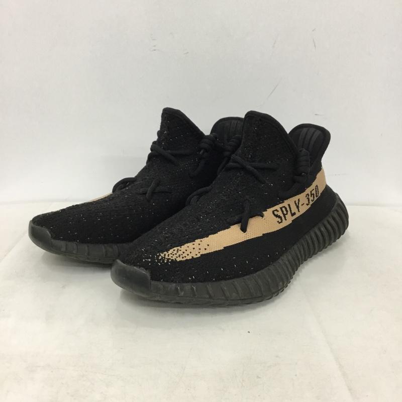 アディダス adidas スニーカー スニーカー BY1605 YEEZY BOOST 350 V2 27.5cm 27.5cm ロゴ、文字 黒 / ブラック / black X ベージュ / ベージュ / beige メンズ USED 古着 中古 10159371