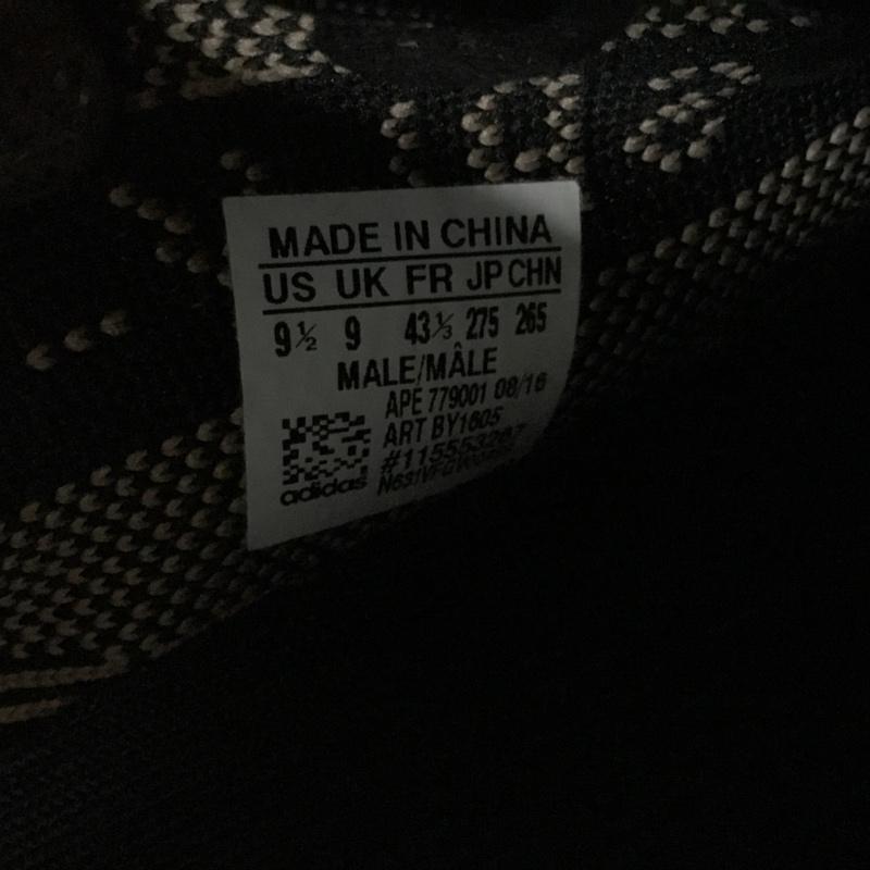 アディダス adidas スニーカー スニーカー BY1605 YEEZY BOOST 350 V2 27.5cm 27.5cm ロゴ、文字 黒 / ブラック / black X ベージュ / ベージュ / beige メンズ USED 古着 中古 10159371