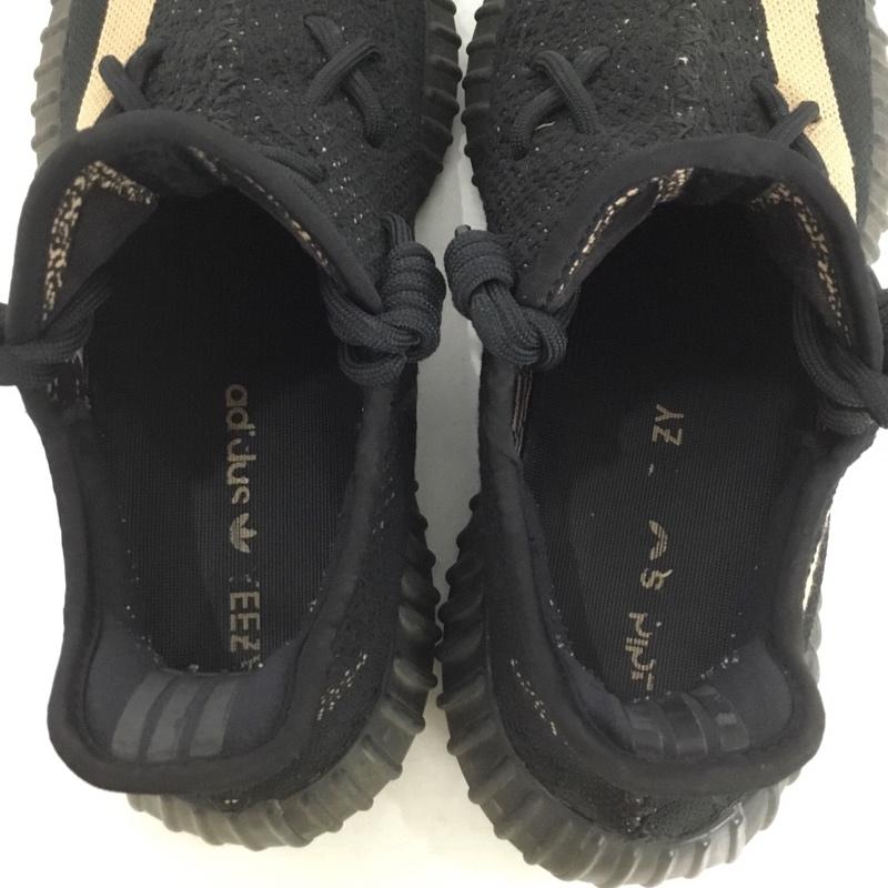 アディダス adidas スニーカー スニーカー BY1605 YEEZY BOOST 350 V2 27.5cm 27.5cm ロゴ、文字 黒 / ブラック / black X ベージュ / ベージュ / beige メンズ USED 古着 中古 10159371