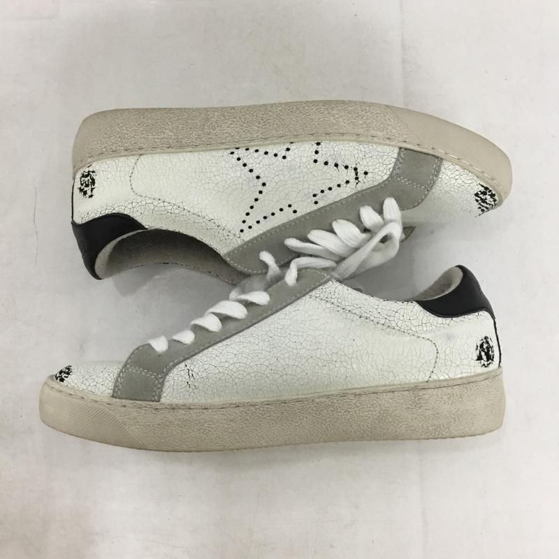 ヌエール nouer スニーカー スニーカー ローカット 37 無地 白 / ホワイト / white X 黒 / ブラック / black レディース USED 古着 中古 10159373