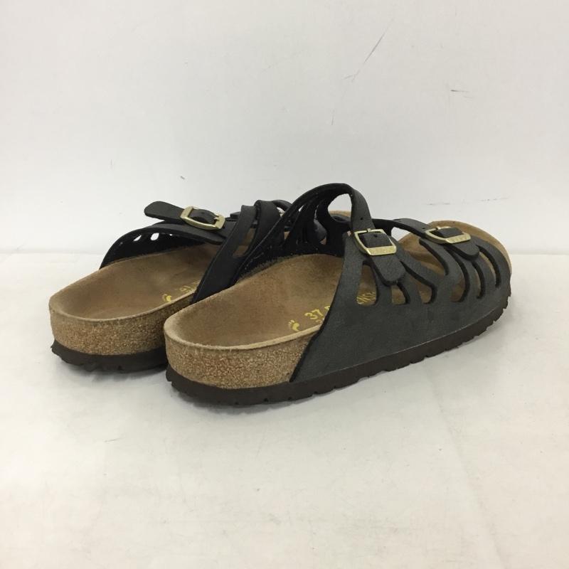 ビルケンシュトック BIRKENSTOCK サンダル サンダル 37 24cm 24.0cm ロゴ、文字 黒 / ブラック / black レディース USED 古着 中古 10159375