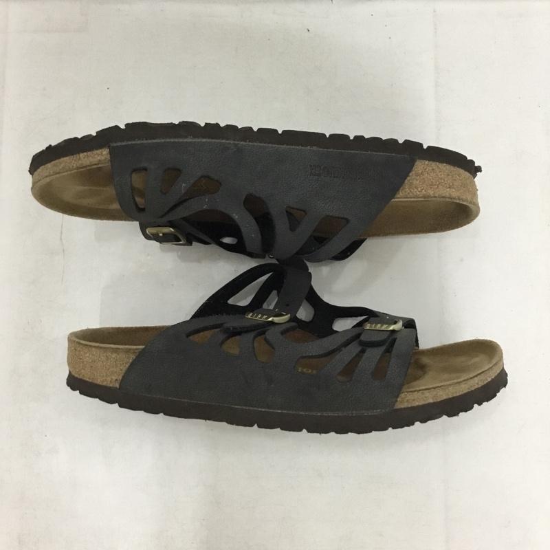 ビルケンシュトック BIRKENSTOCK サンダル サンダル 37 24cm 24.0cm ロゴ、文字 黒 / ブラック / black レディース USED 古着 中古 10159375