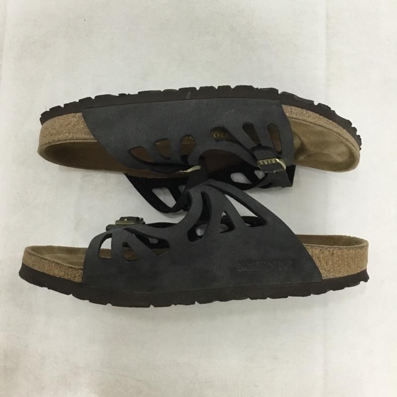 ビルケンシュトック BIRKENSTOCK サンダル サンダル 37 24cm 24.0cm ロゴ、文字 黒 / ブラック / black レディース USED 古着 中古 10159375