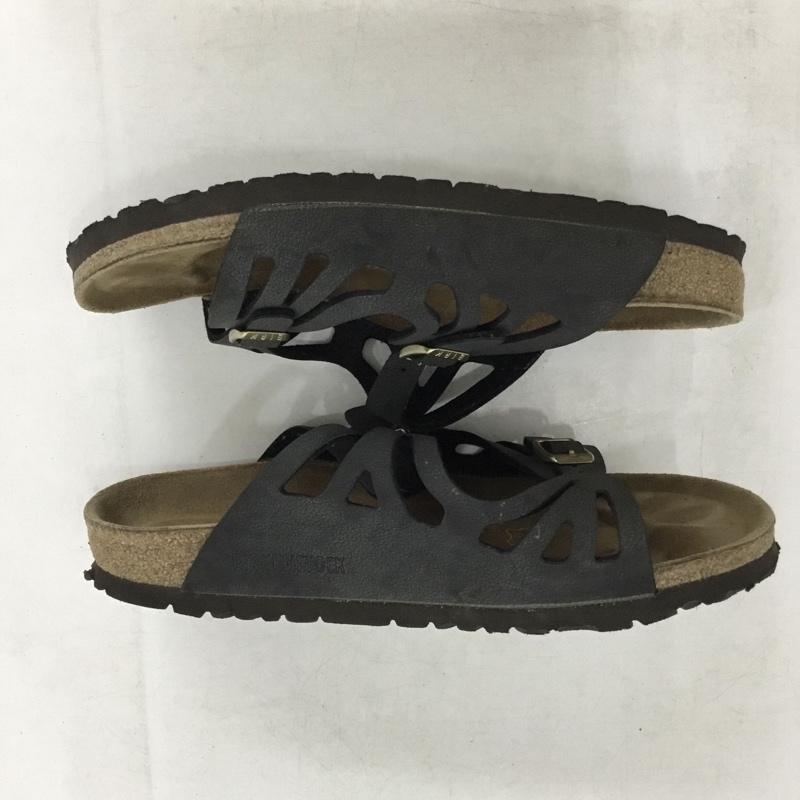 ビルケンシュトック BIRKENSTOCK サンダル サンダル 37 24cm 24.0cm ロゴ、文字 黒 / ブラック / black レディース USED 古着 中古 10159375