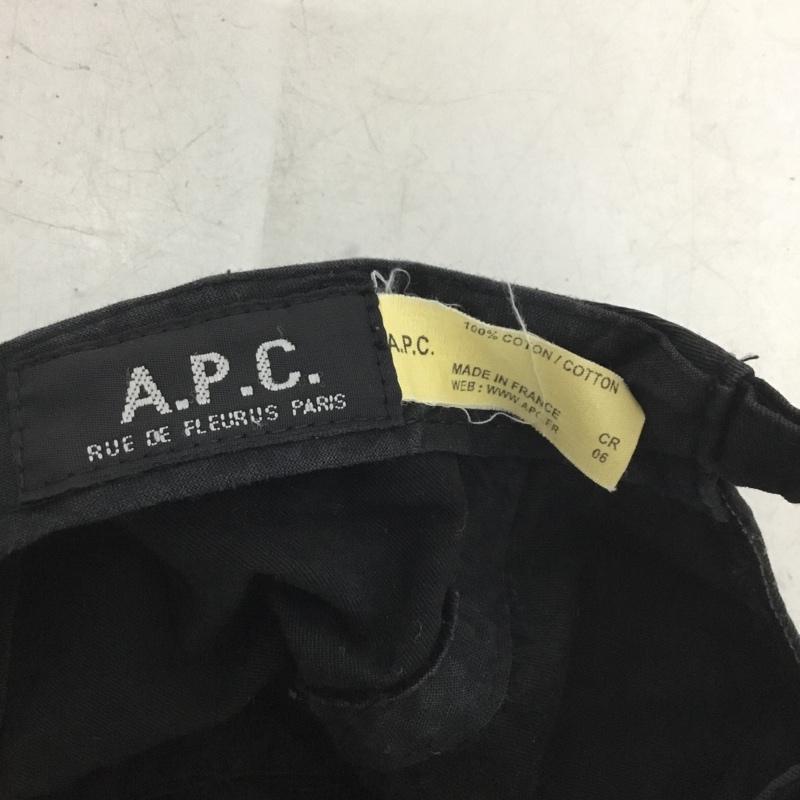 アーペーセー A.P.C. 帽子 キャップ ロゴ、文字 黒 / ブラック / black メンズ USED 古着 中古 10159384