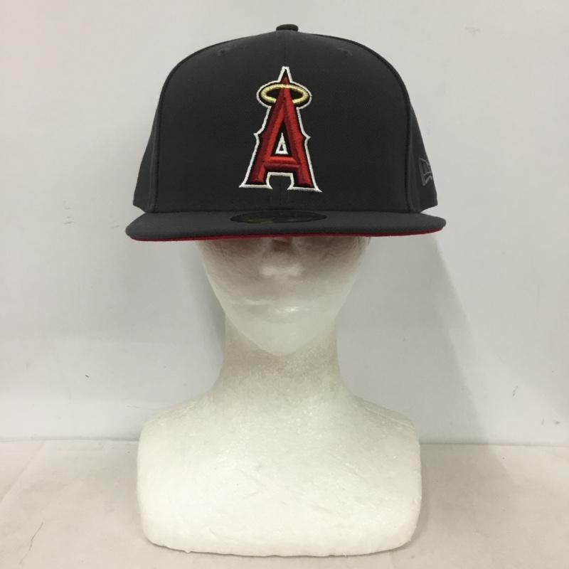 ニューエラ NEW ERA 帽子 キャップ 59FIFTY 59.6cm エンゼルス ロゴ、文字 灰 / グレー / gray メンズ USED 古着 中古 10159386