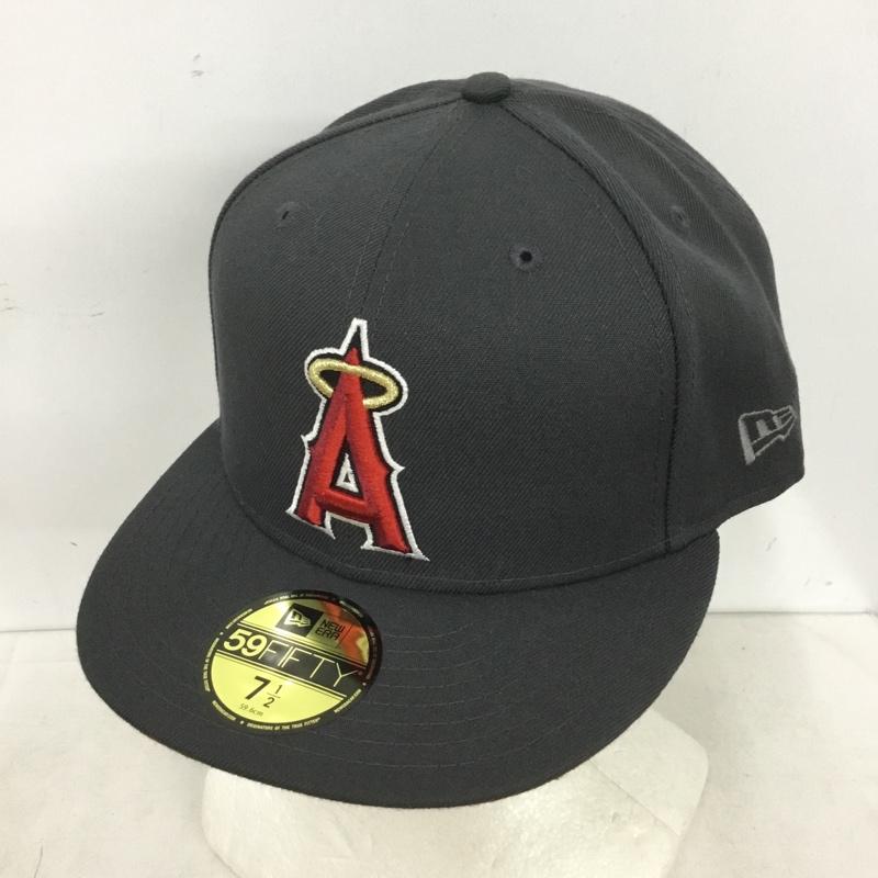 ニューエラ NEW ERA 帽子 キャップ 59FIFTY 59.6cm エンゼルス ロゴ、文字 灰 / グレー / gray メンズ USED 古着 中古 10159386