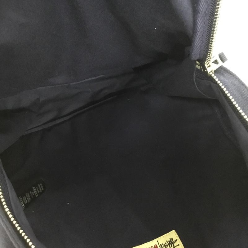 ステューシー STUSSY リュックサック、デイパック リュックサック、デイバッグ 134252 CANVAS BACKPACK コットン ロゴ、文字 紺 / ネイビー / navy メンズ USED 古着 中古 10159388