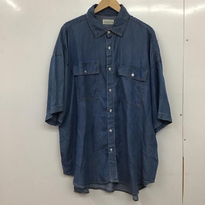 ロデオクラウンズ Rodeo Crowns シャツ、ブラウス 半袖 420HSH30-3091 Supple DENIM LOOSE シャツ ドロップショルダー FREE 無地 水色 / ライトブルー / レディース USED 古着 中古 10159392