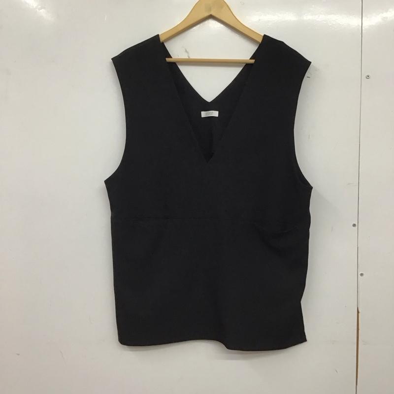 ローリーズファーム LOWRYS FARM ベスト ベスト LF623005AD Vネック プルオーバー FREE 無地 黒 / ブラック / black レディース USED 古着 中古 10159393
